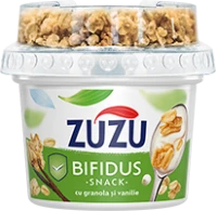 Zuzu Bifidus Iaurt natur + granola și vanilie 168g