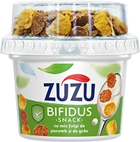 Zuzu Bifidus Iaurt natur + mix fulgi porumb și grâu 168g